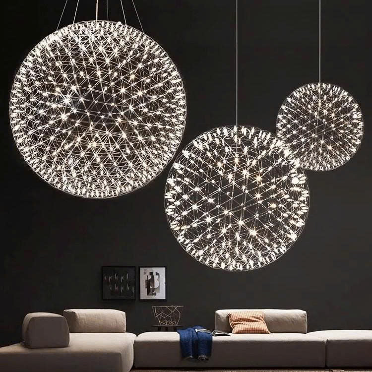 Đèn Thả Trần Lắp Thông Tầng, Phòng Khách, Khách Sạn, Nhà Hàng Phong Cách Bắc Âu Hiện Đại Cầu LED Sao  DC-T106