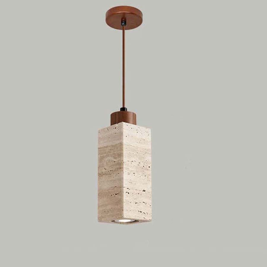 Đèn Thả Trần Phòng Ăn, Phòng Ngủ Phong Cách Wabisabi Hình Khối Chữ Nhật CDT-1059