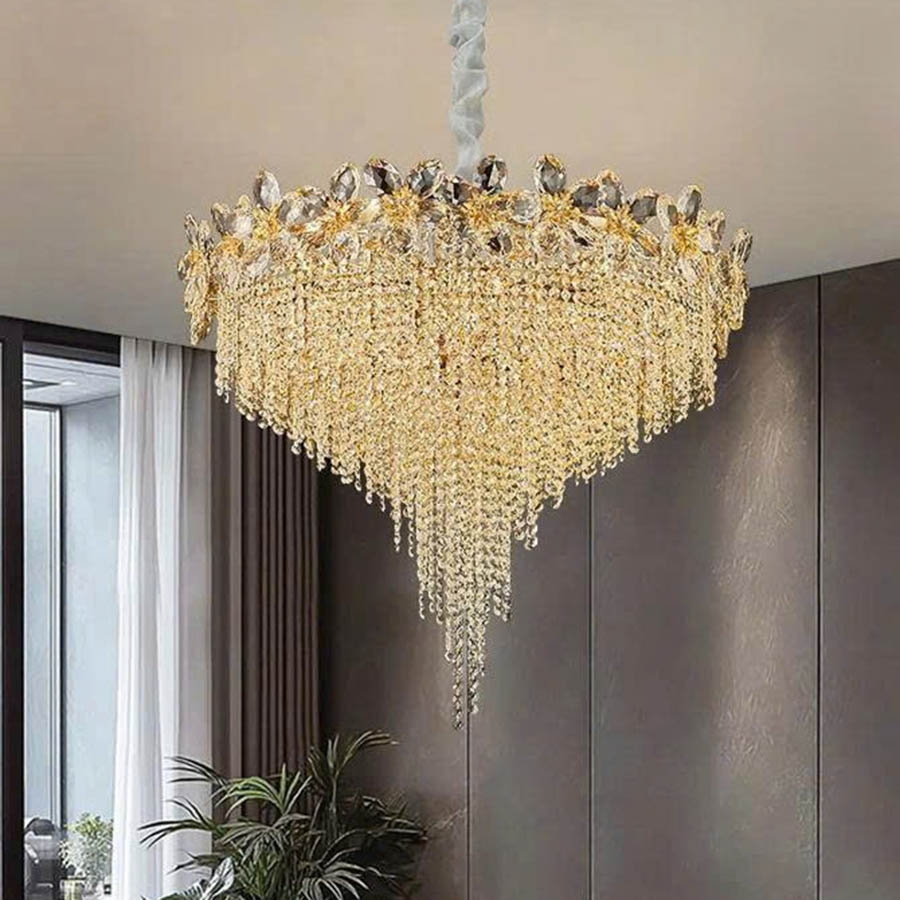 Đèn Chùm Pha Lê Lắp Phòng Khách, Phòng Ăn Hiện Đại Dáng Tròn L8686