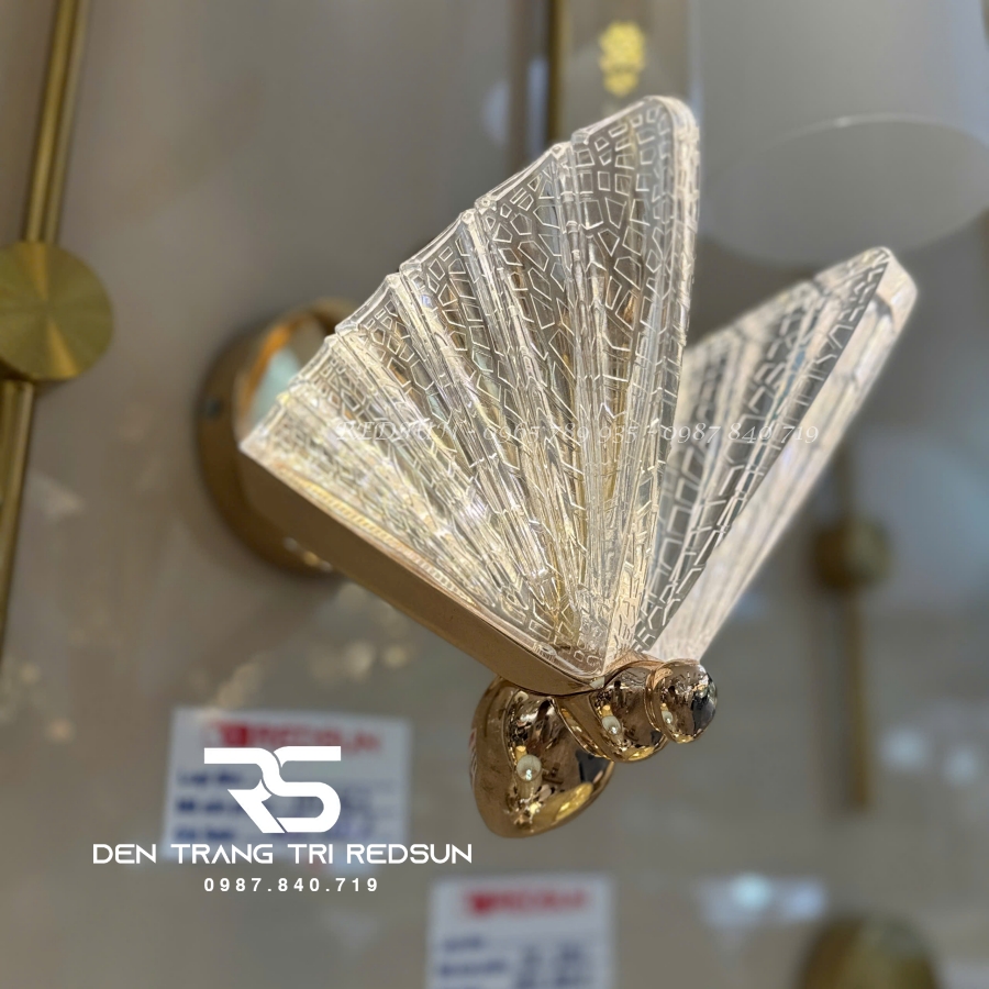 Đèn Tường Trang Trí Phòng Khách, Phòng Ngủ, Cầu Thang Hình Cánh Bướm Phong Cách Bắc Âu DT1162