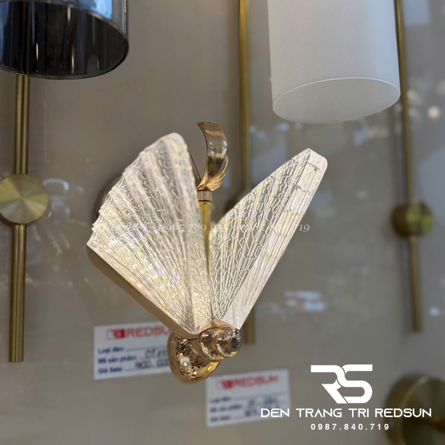Đèn Tường Trang Trí Phòng Khách, Phòng Ngủ, Cầu Thang Hình Cánh Bướm Phong Cách Bắc Âu DT1162
