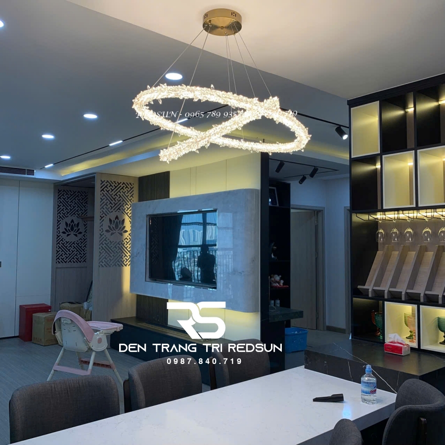 Đèn Chùm Pha Lê Lắp Phòng Khách, Phòng Ăn Hiện Đại DC-1043