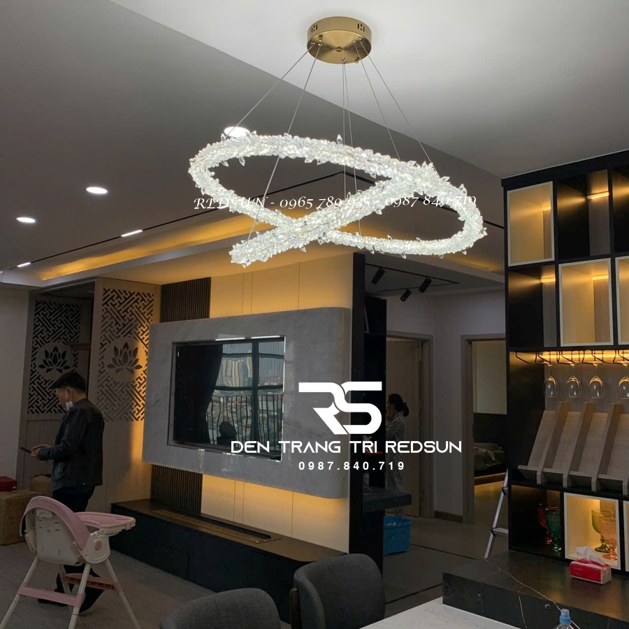 Đèn Chùm Pha Lê Lắp Phòng Khách, Phòng Ăn Hiện Đại DC-1043