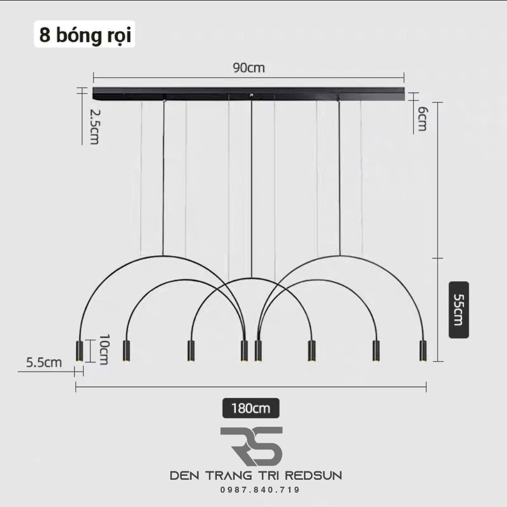 Đèn Thả Bàn Ăn Hiện Đại Bắc Âu Cánh Cung DC-T072