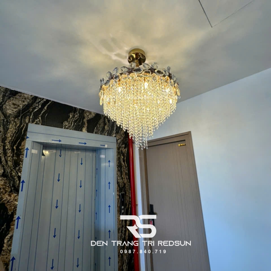 Đèn Chùm Pha Lê Lắp Phòng Khách, Phòng Ăn Hiện Đại Dáng Tròn L8686