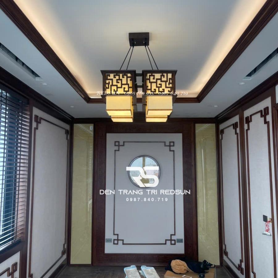 Đèn Chùm Gỗ Lắp Phòng Thờ DPT-001