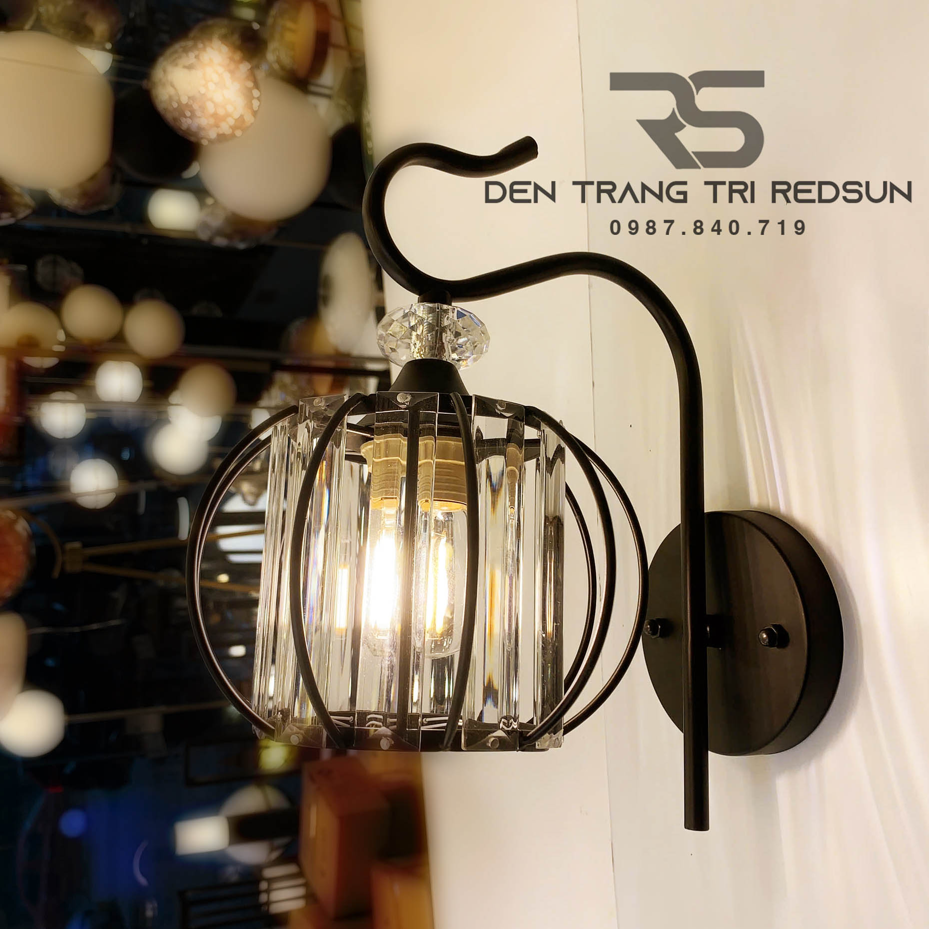 Đèn tường trang trí phòng khách, phòng ngủ hình đèn lồng DT-D3277