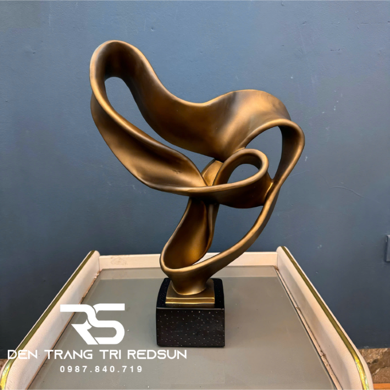 Đồ Trang Trí Nghệ Thuật Phòng Khách, Hành Lang, Sảnh Chờ Nhà Hàng, Khách Sạn Điêu Khắc Dạng Hình Học DDC-ZG010