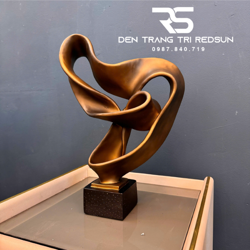 Đồ Trang Trí Nghệ Thuật Phòng Khách, Hành Lang, Sảnh Chờ Nhà Hàng, Khách Sạn Điêu Khắc Dạng Hình Học DDC-ZG010