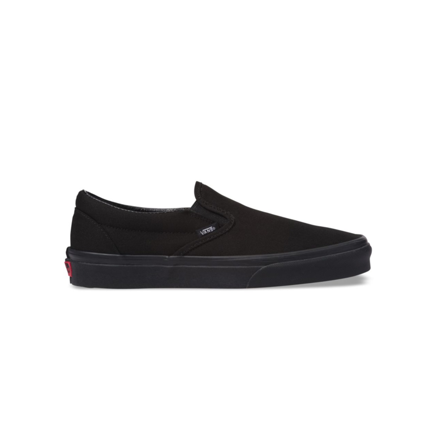 full black slip on vans