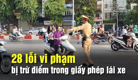 Tổng hợp 28 lỗi vi phạm có thể bị trừ điểm trong giấy phép lái xe