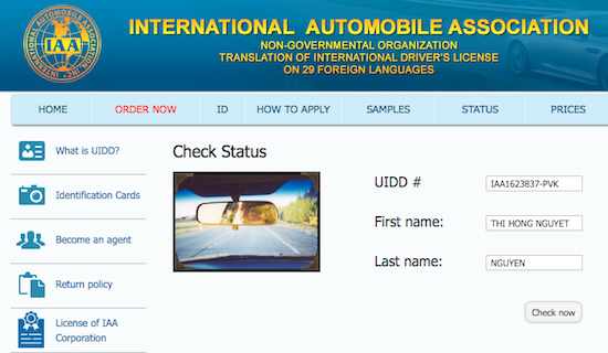 Cách kiểm tra bằng lái xe quốc tế IAA thật hay giả