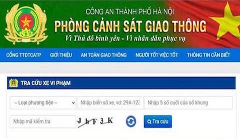 Hướng dẫn tra cứu phạt nguội xe vi phạm giao thông