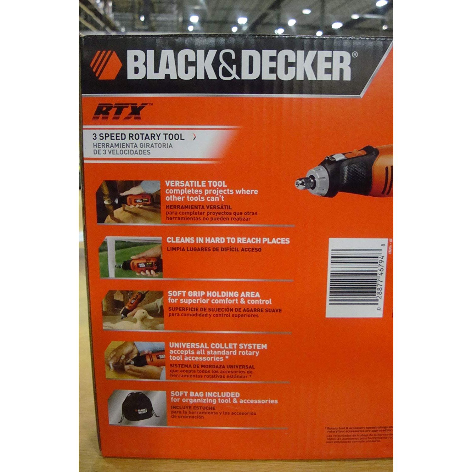 BLACK+DECKER 3 Speed RTX Rotary Tool, RTX-B 
