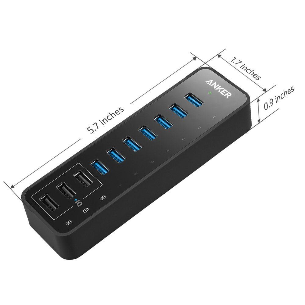 B hub anker 7 port usb 3 0 3 port iq charge a7515 hitech usa