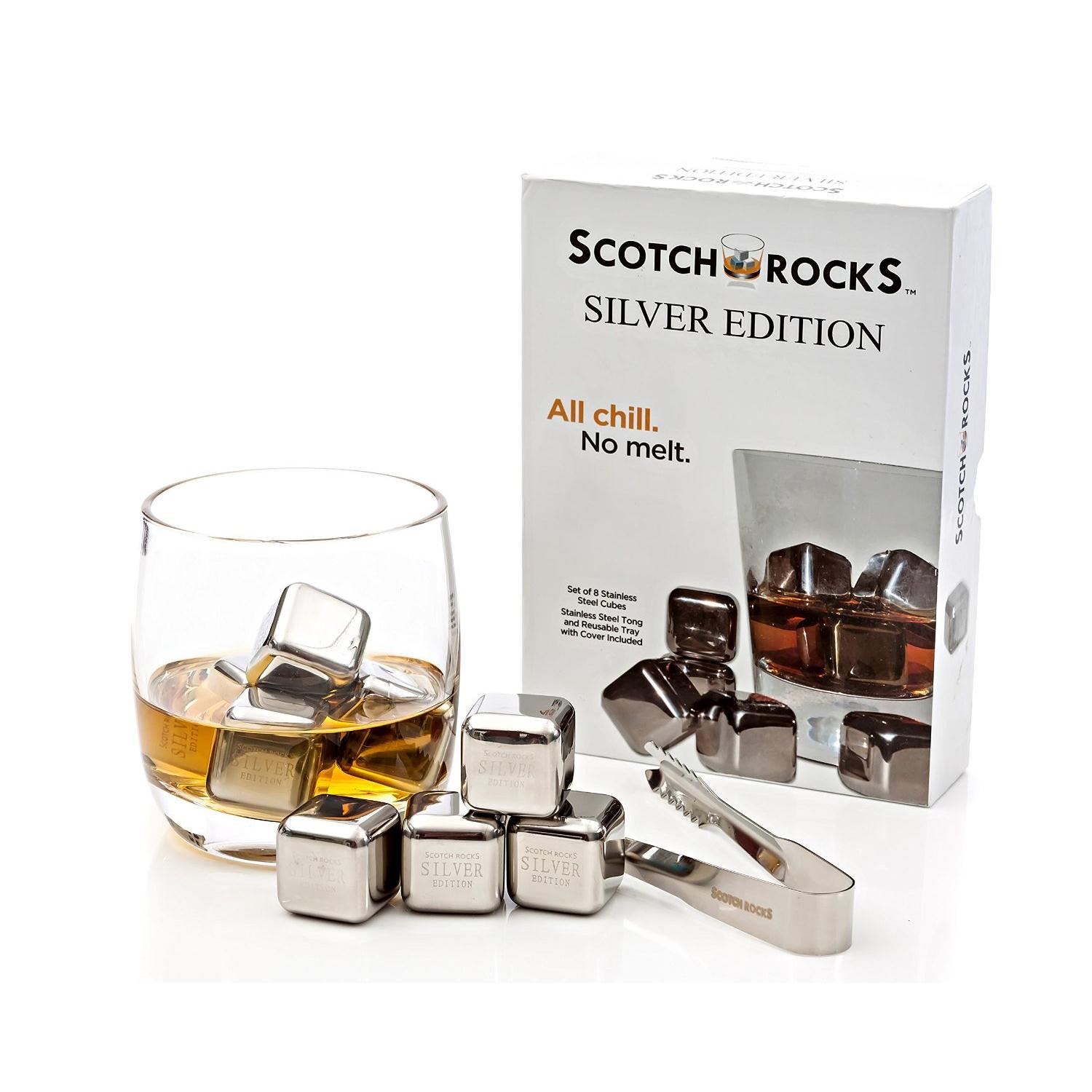 Đá lạnh không tan, thay thế đá nước Scotch Rocks Silver Edition set 8 ...