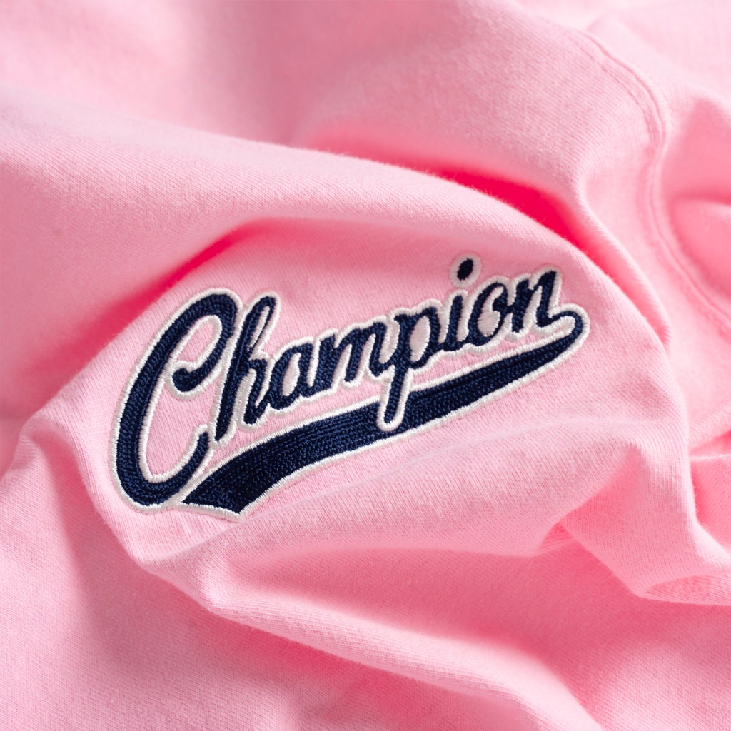 Champion, Cotton Vintage Script Logo T-Shirt - Candy Pink