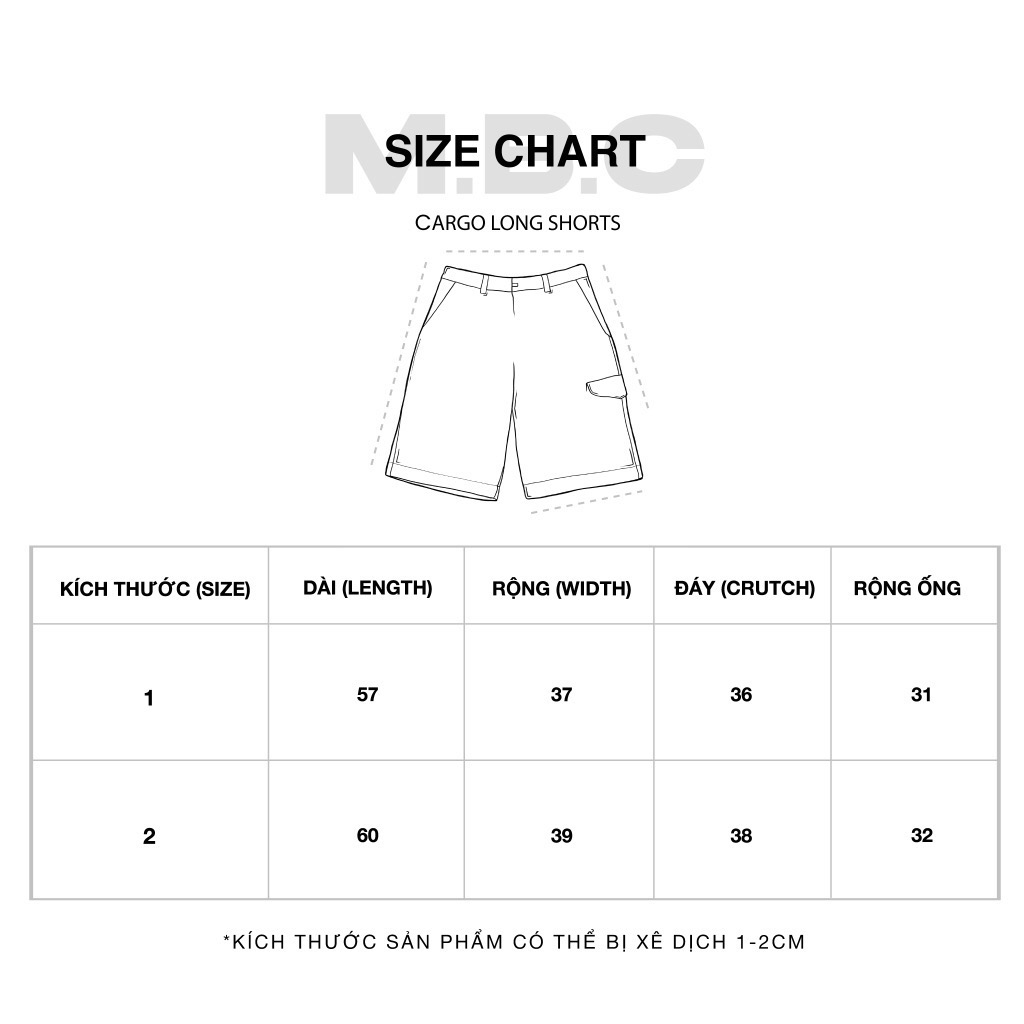 M.B.C Basic Cargo Long Shorts - Black
