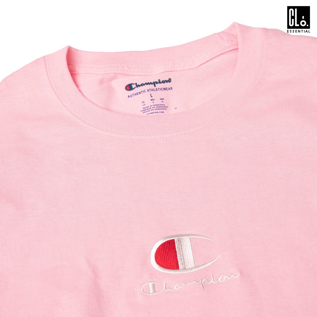 CHAMPION, BASIC LOGO C T-SHIRT - PINK