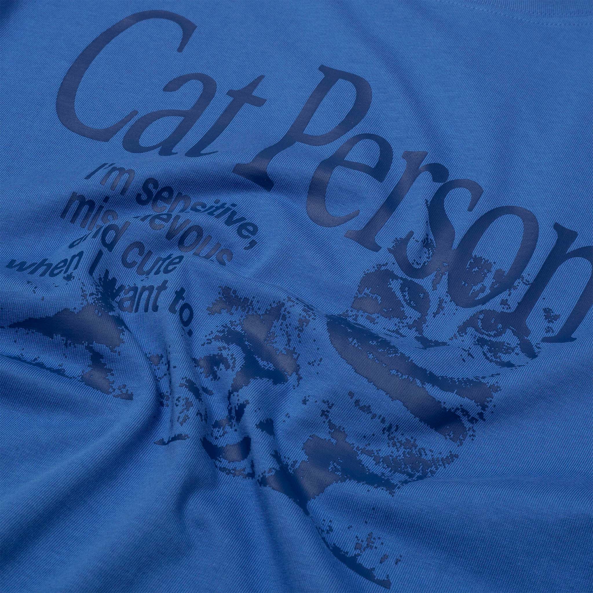M.B.C Cat Person T-shirt - Blue