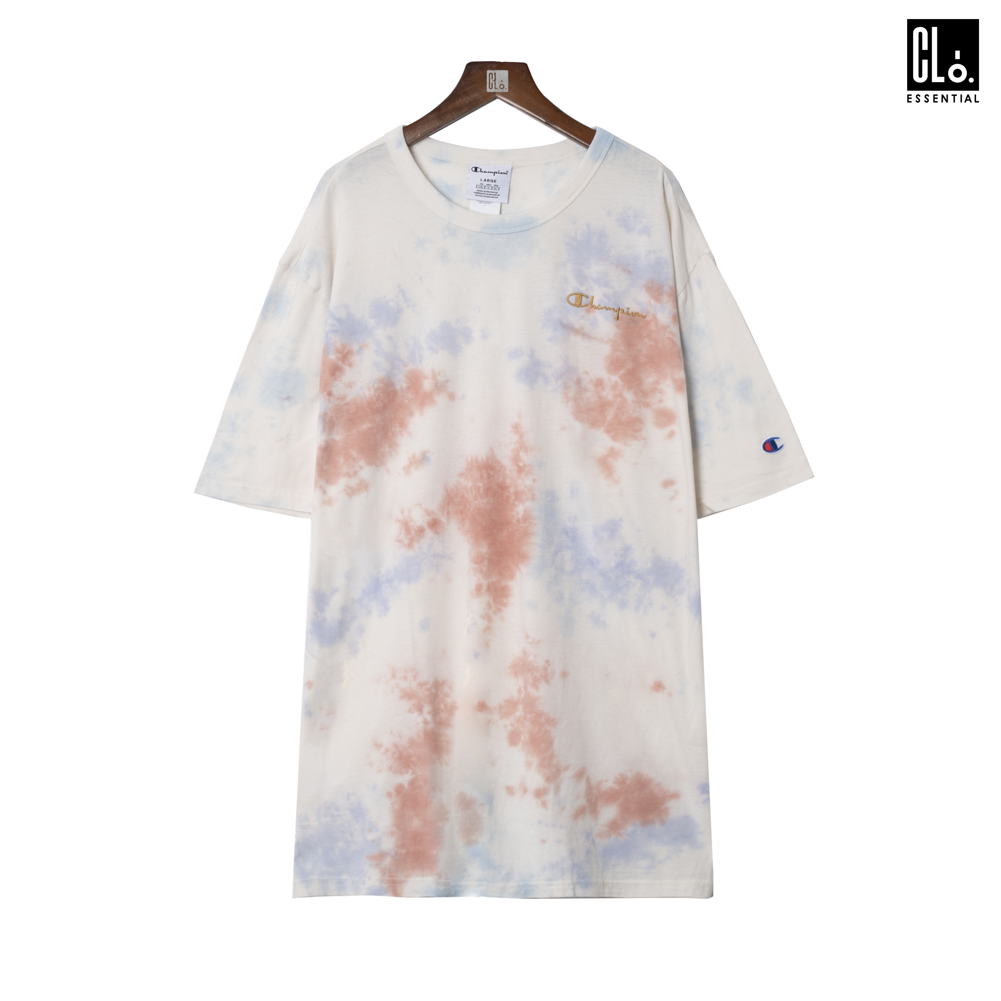 CHAMPION LIFE, Sunwash Dye Lightweight Tee - Charming Blue Multi