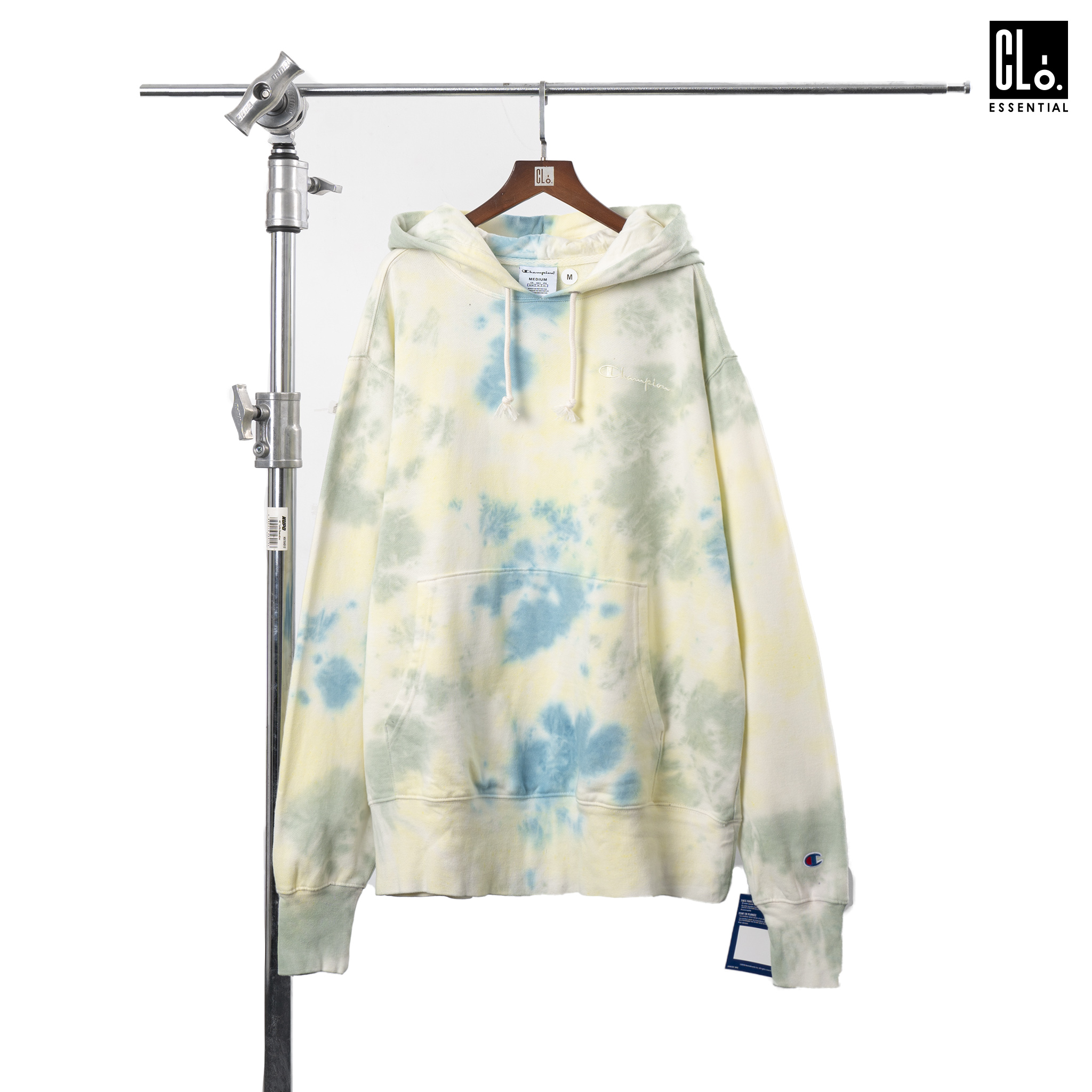 Champion LIFE, Sunwash Dye LW Fleece Pullover Hoodie - Chambray Jade Multi