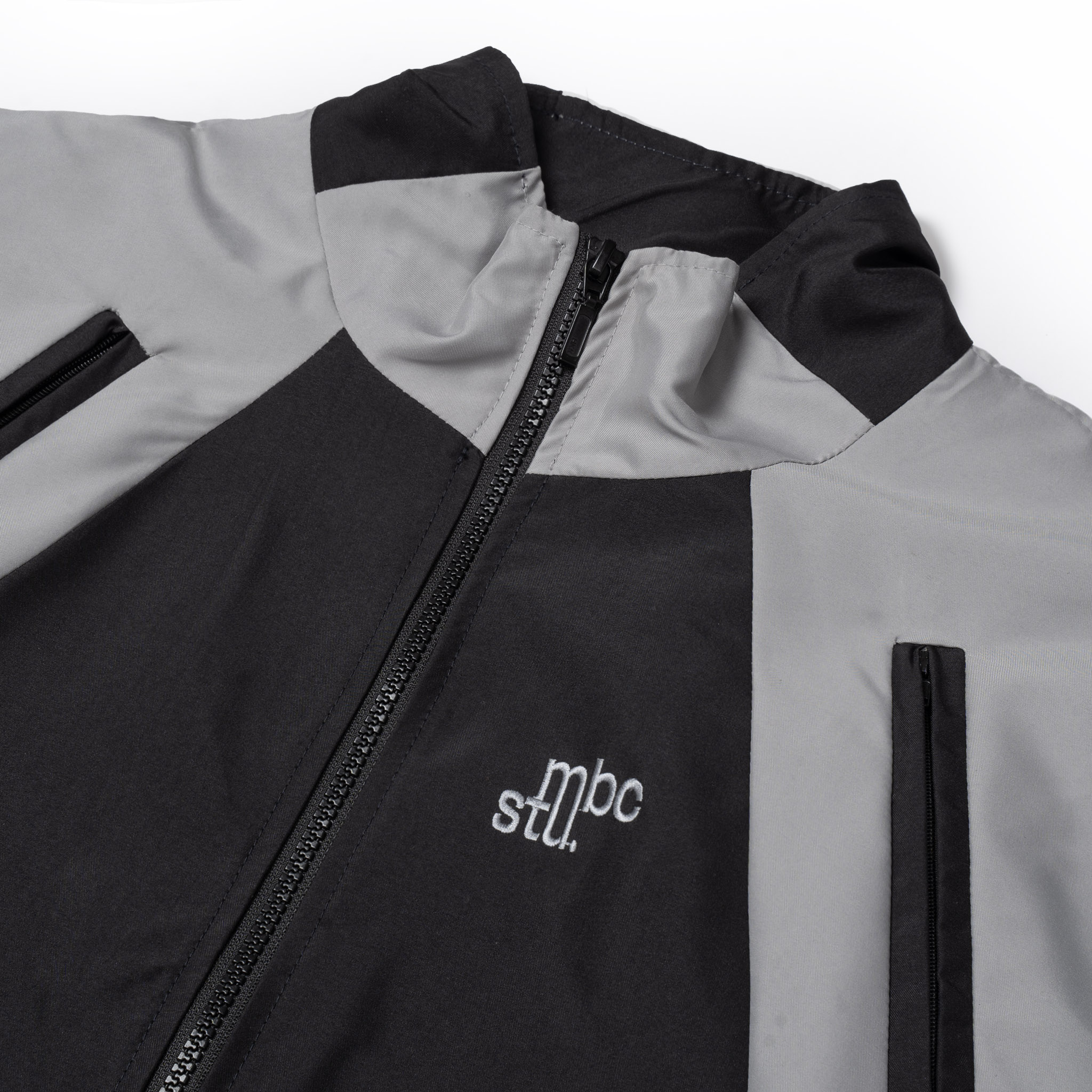 M.B.C Color-block Windbreaker Jacket - Black