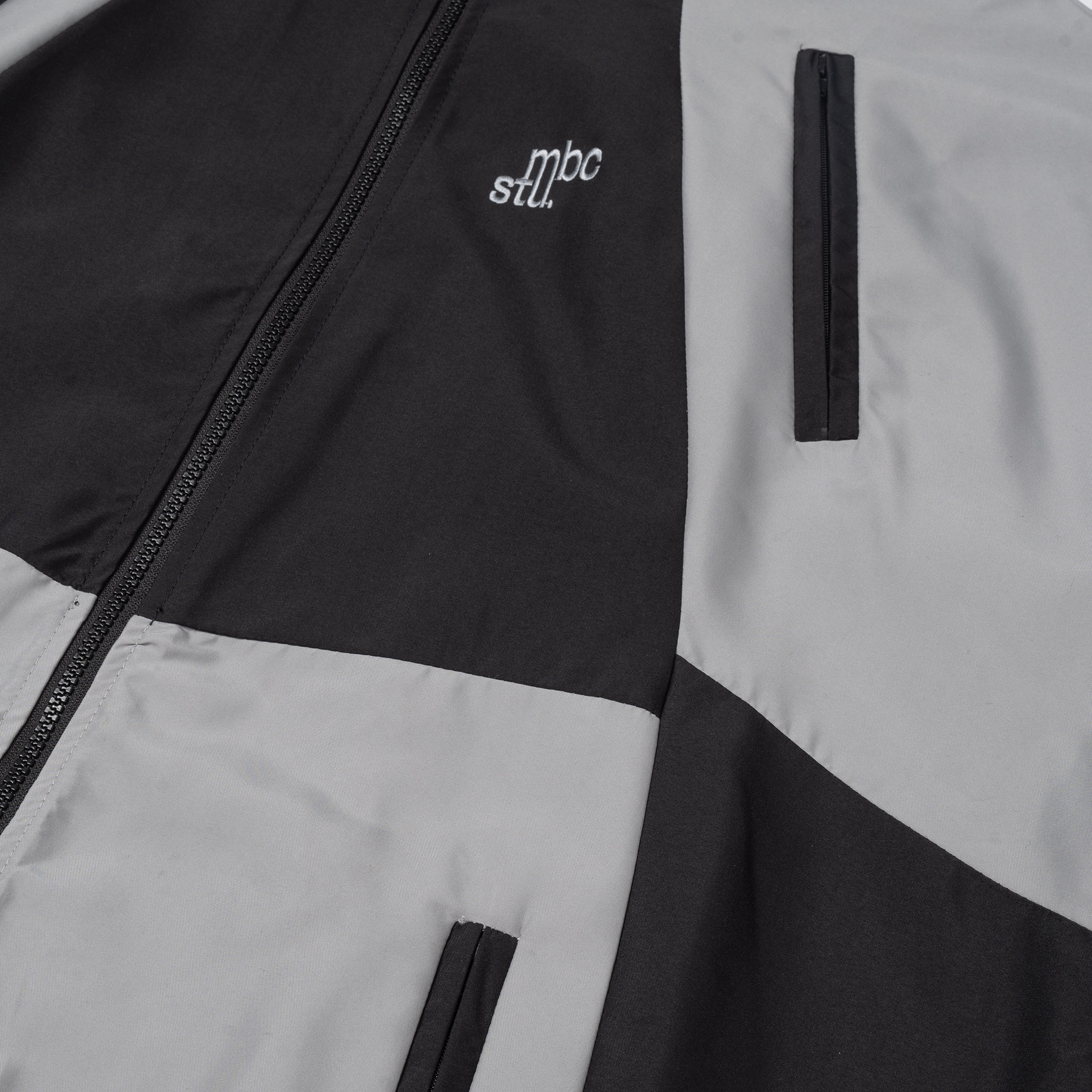 M.B.C Color-block Windbreaker Jacket - Black