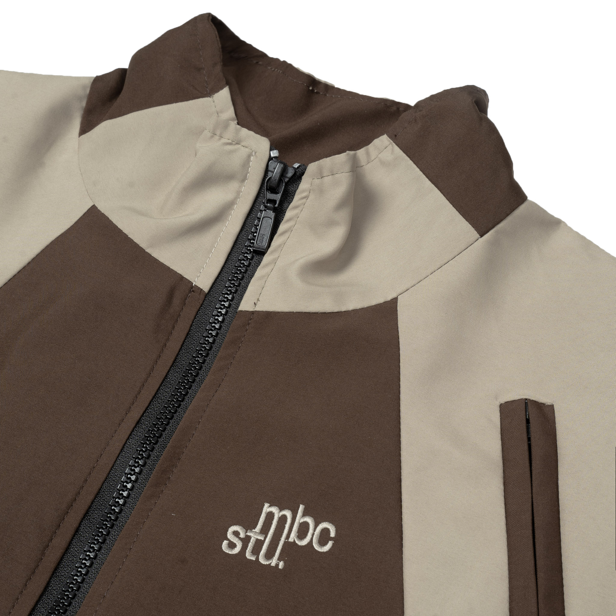 M.B.C Color-block Windbreaker Jacket - Brown