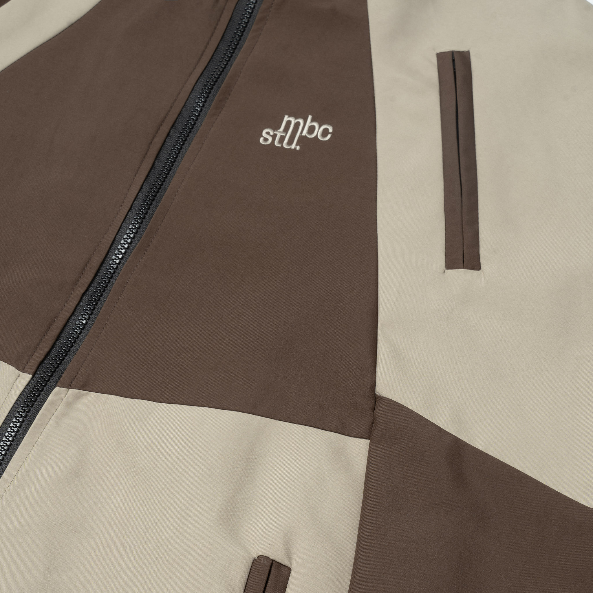 M.B.C Color-block Windbreaker Jacket - Brown