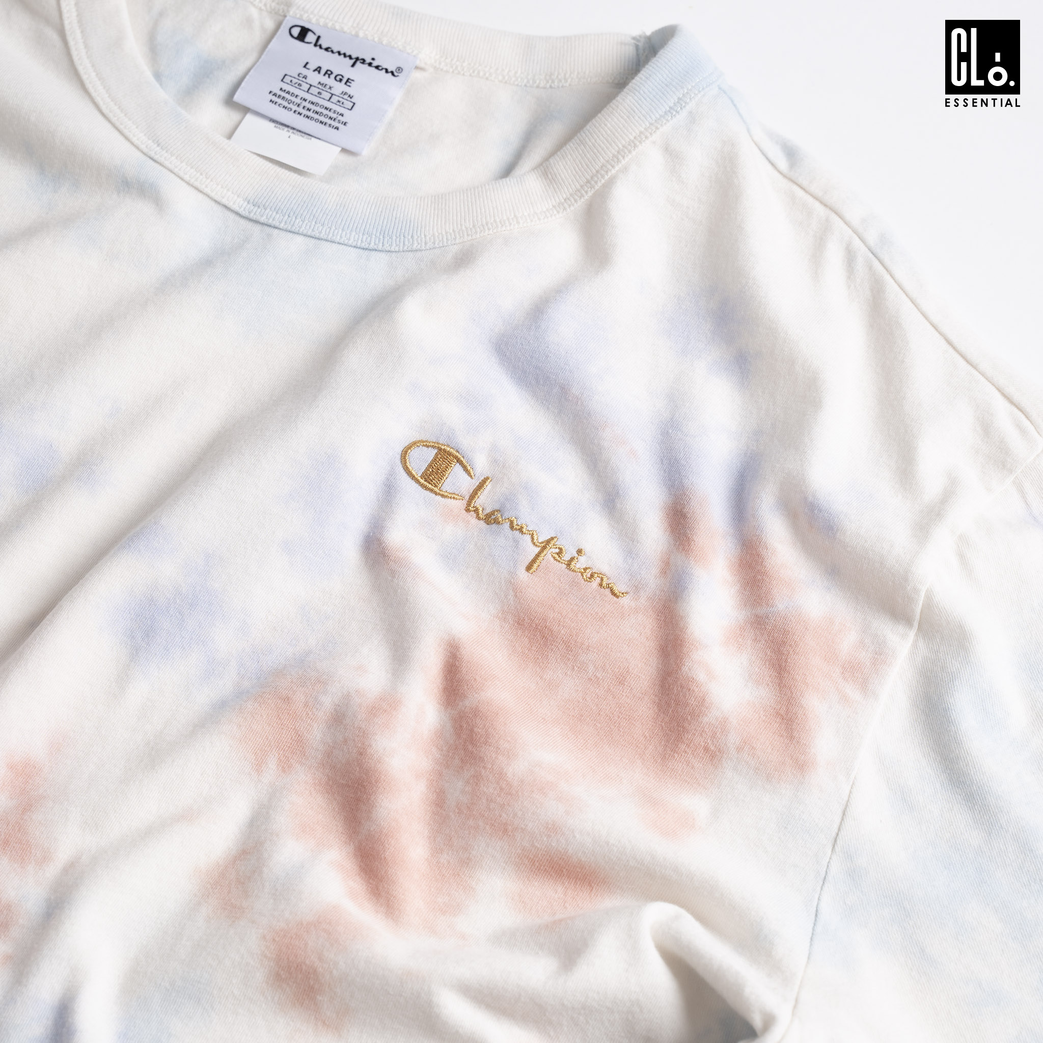 CHAMPION LIFE, Sunwash Dye Lightweight Tee - Charming Blue Multi