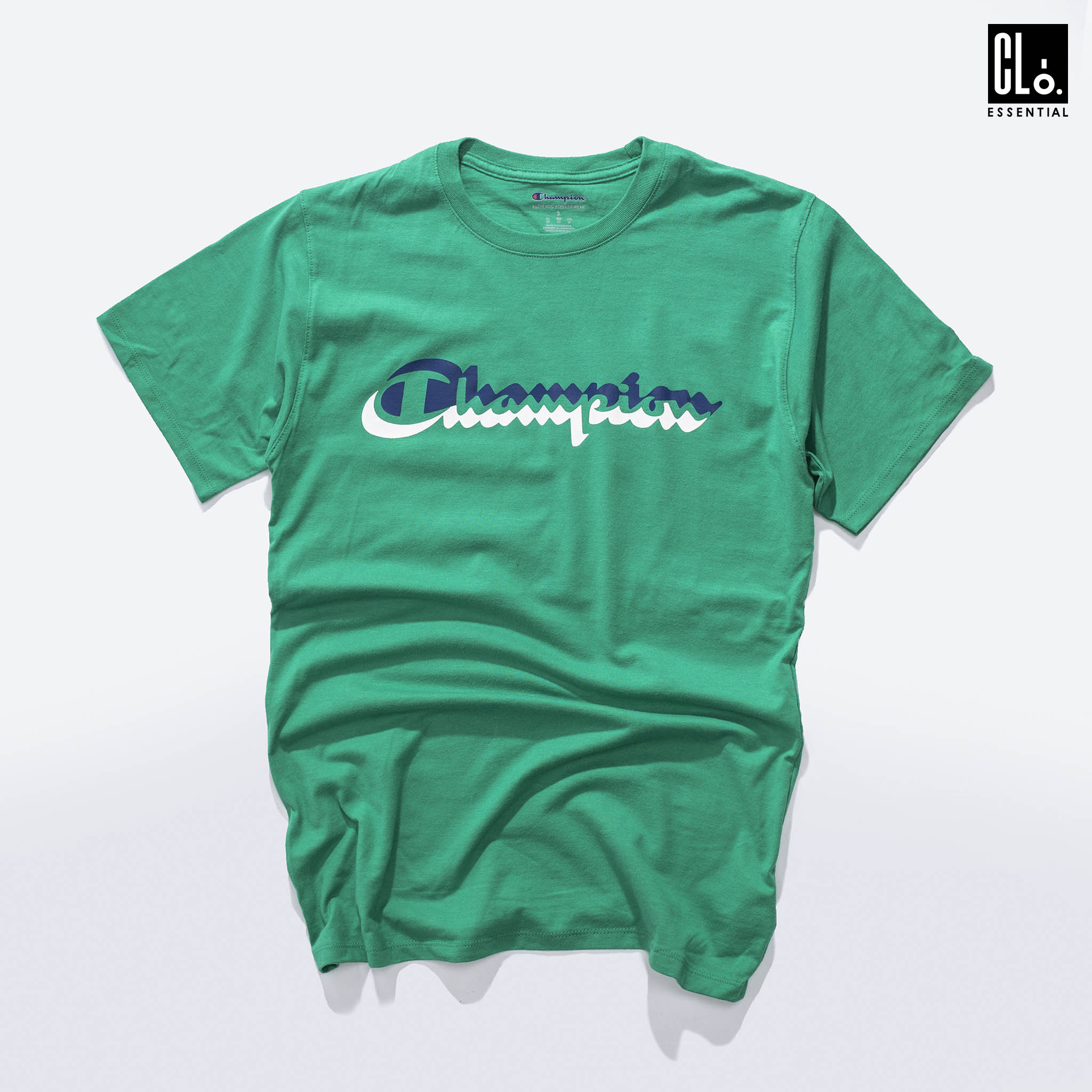 Champion Men's Classic Tee, Multi-Shadow Logo/ GREEN