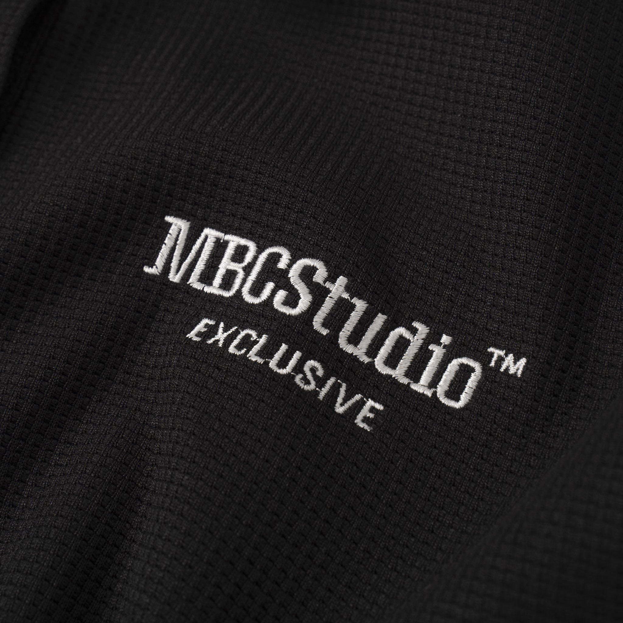 M.B.C Waffle Long-sleeve Polo - Black