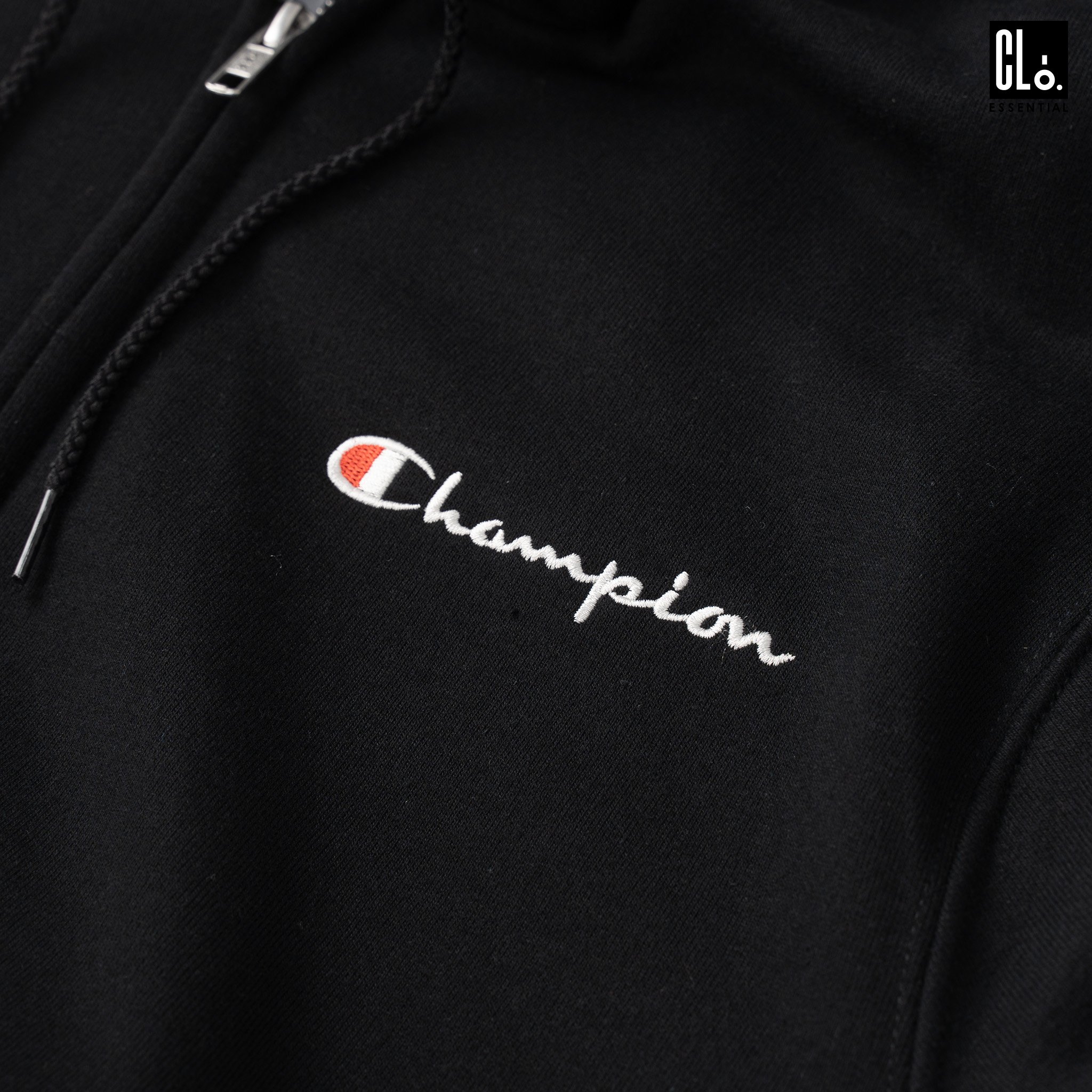 Champion, Powerblend Hoodie Zip - Black