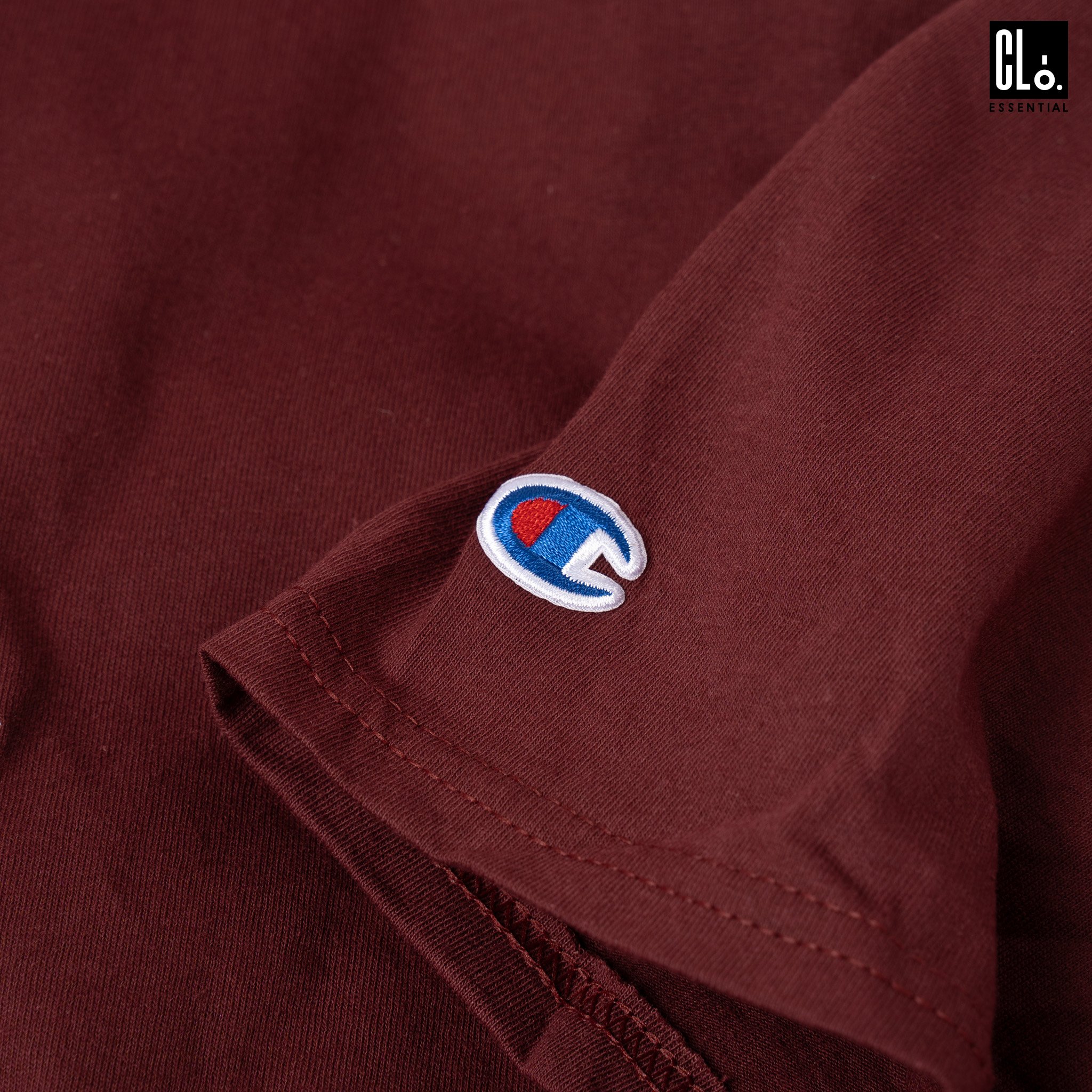 CHAMPION, BASIC LOGO C T-SHIRT - MAROON