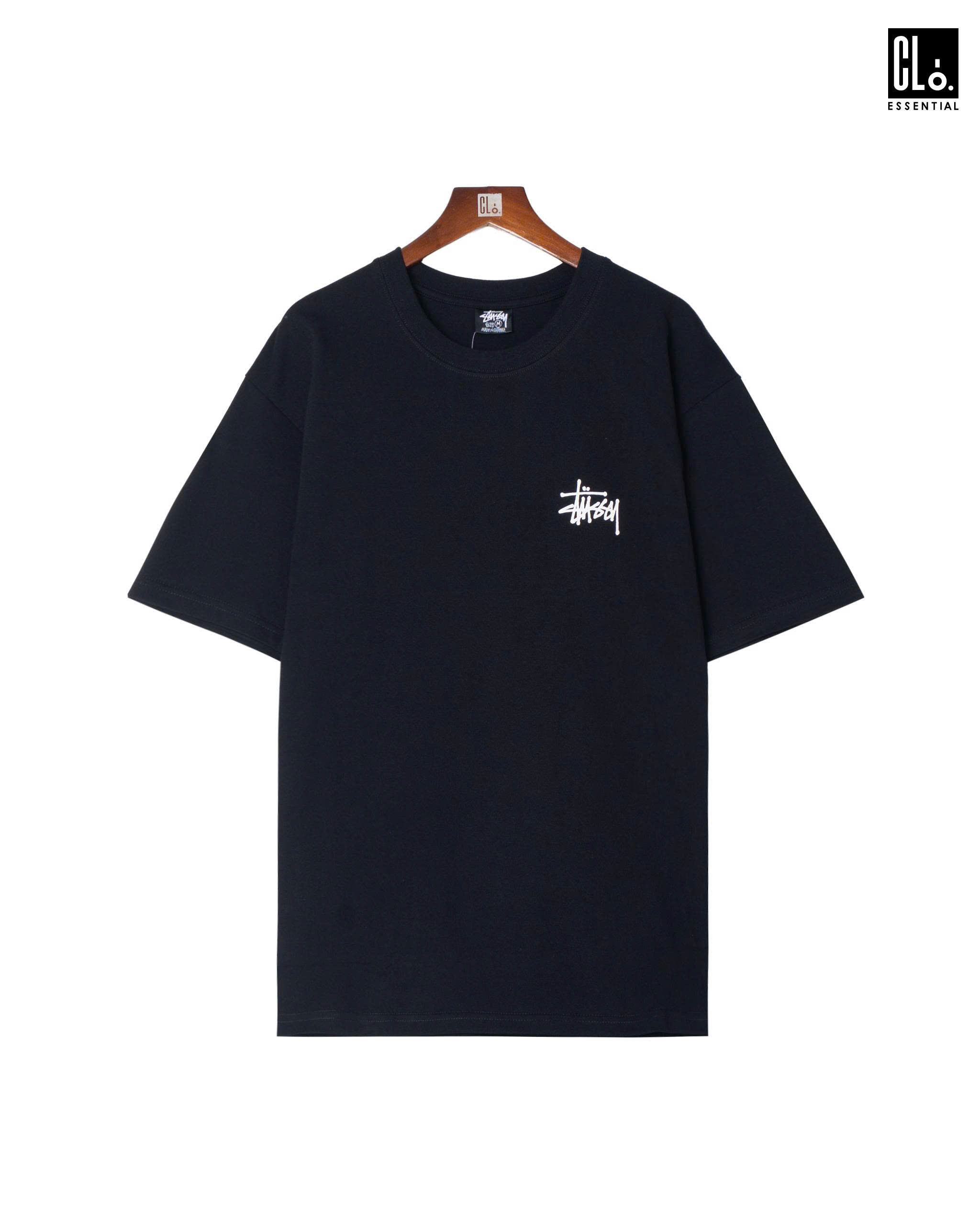 STUSSY, FALLEN ANGLE PIG DYED T-SHIRT - BLACK