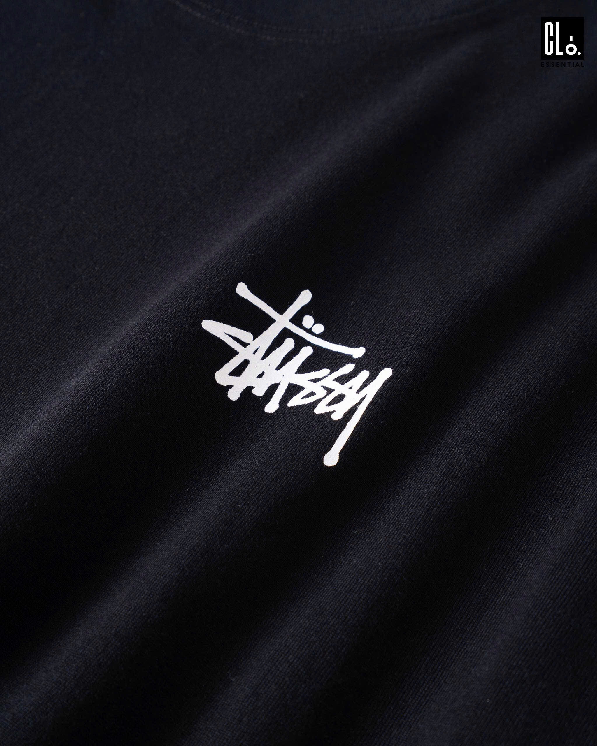 STUSSY WITHERED FLOWER T-SHIRT - BLACK