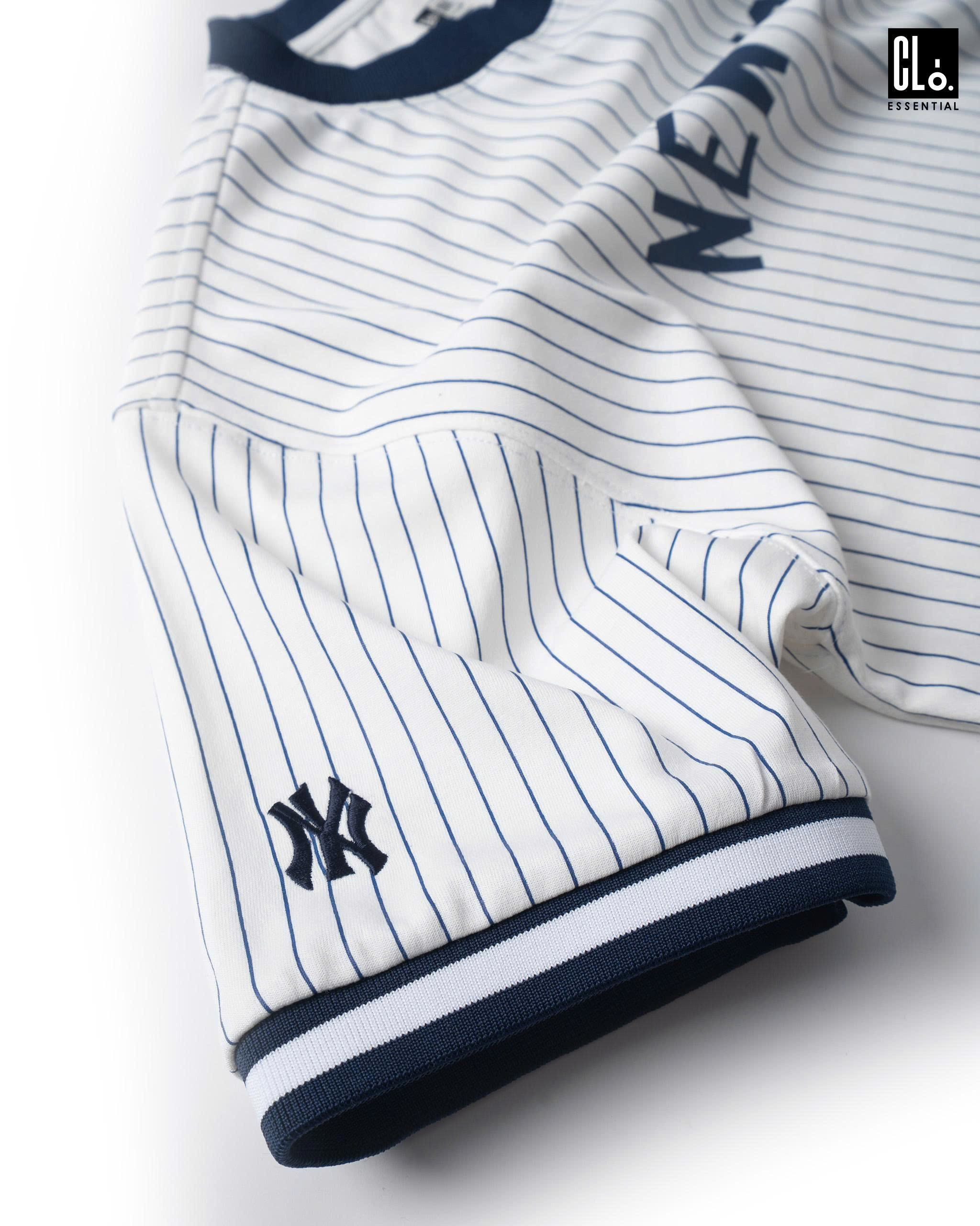 New Era, Ap MLB Black Striped Neyyan T-Shirt - White