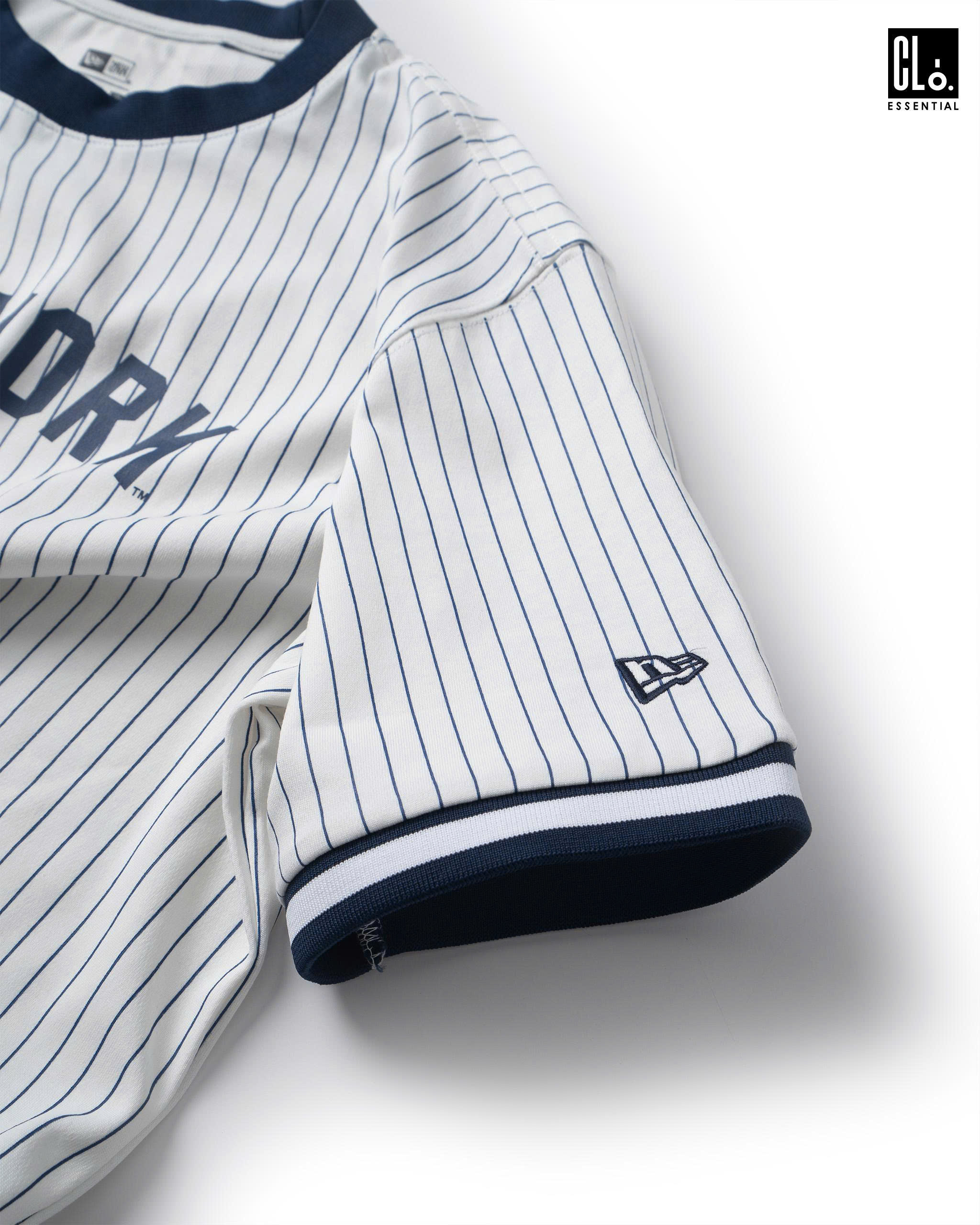 New Era, Ap MLB Black Striped Neyyan T-Shirt - White