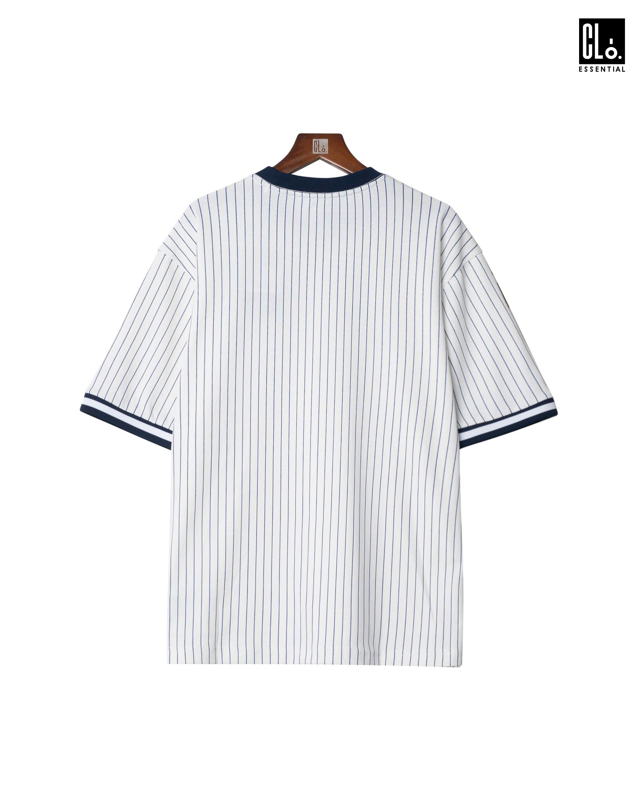 New Era, Ap MLB Black Striped Neyyan T-Shirt - White
