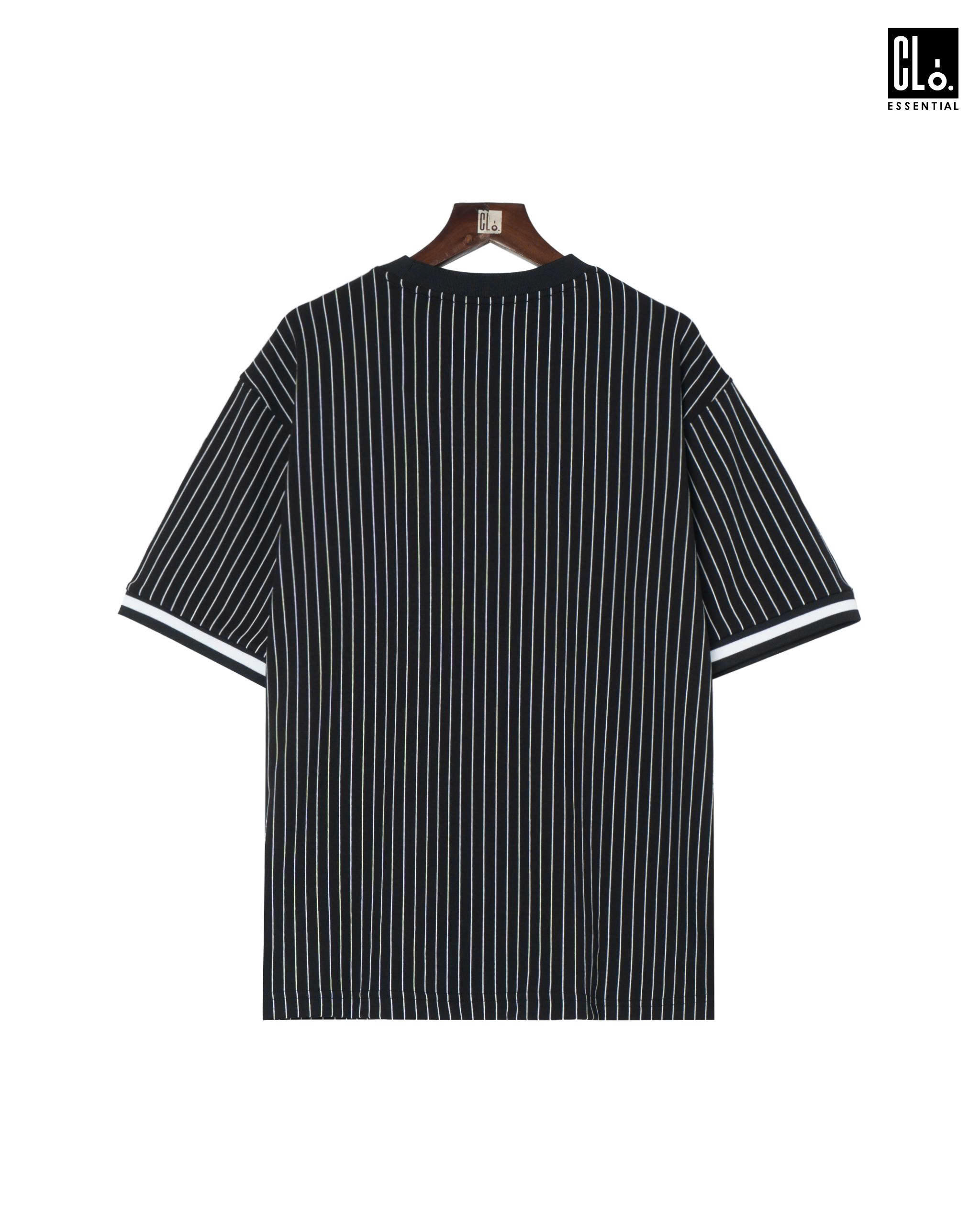 New Era, Ap MLB Black Striped Neyyan T-Shirt - Black