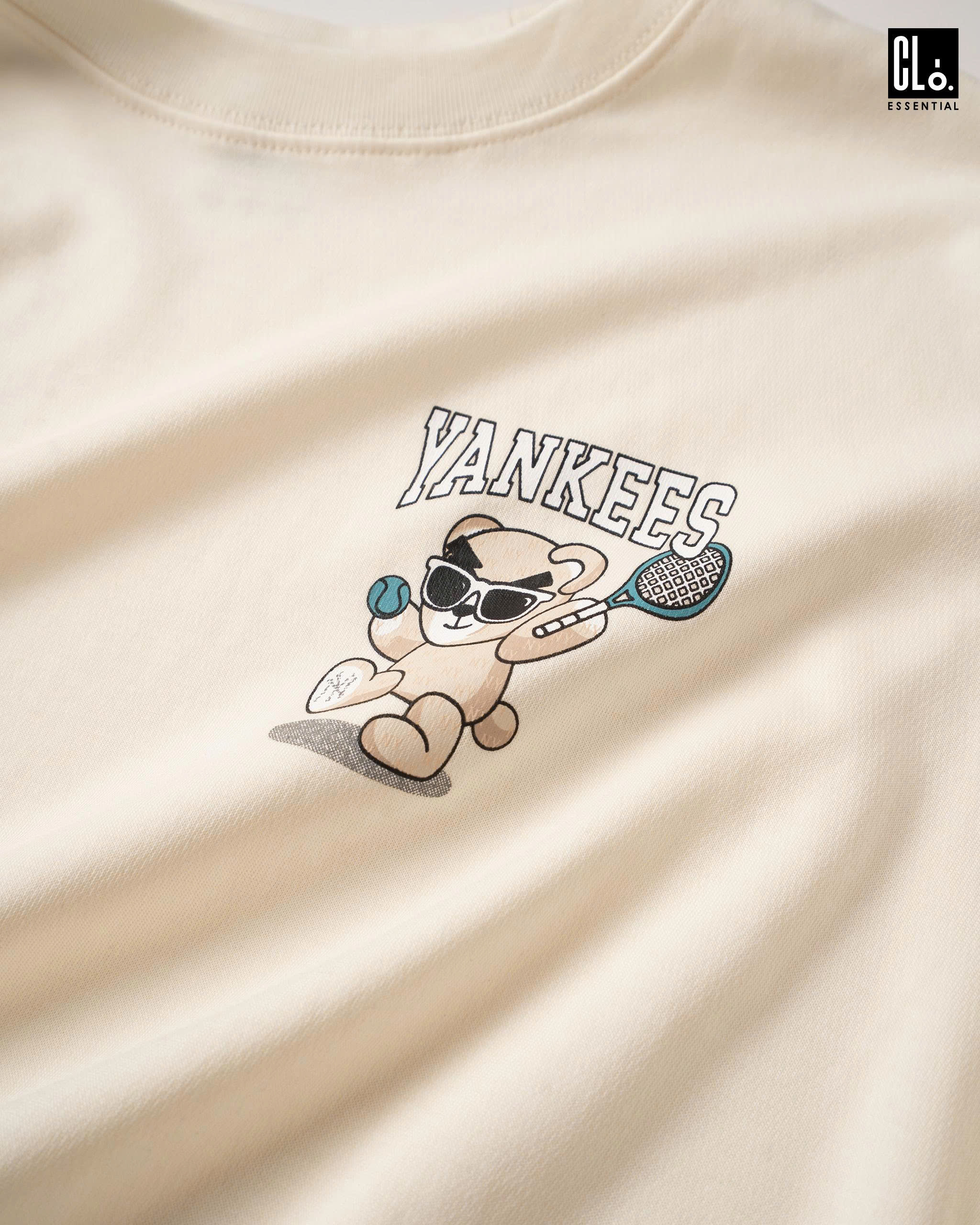 New Era, Ap Ne Essential Basic Logo Bear T-Shirt - Cream