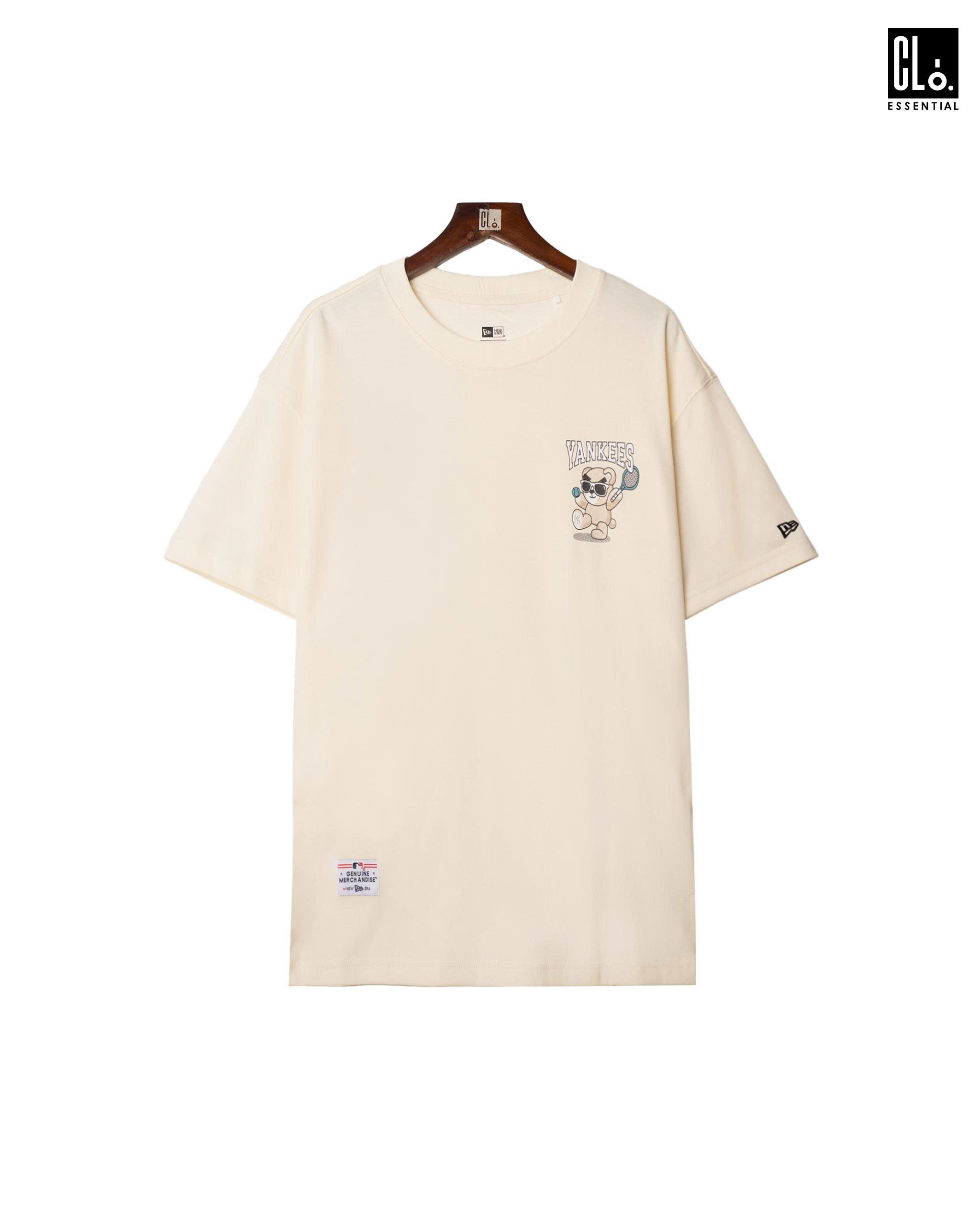 New Era, Ap Ne Essential Basic Logo Bear T-Shirt - Cream