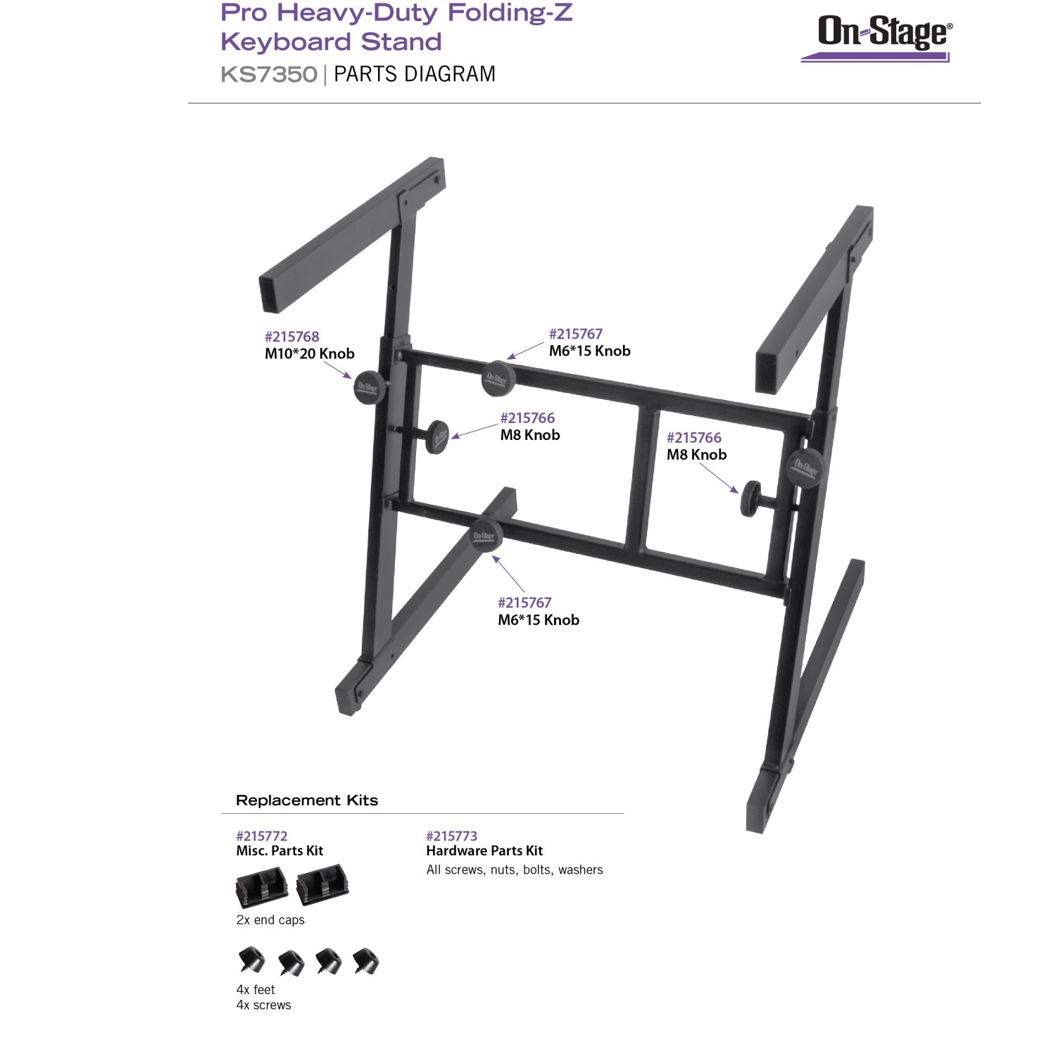 On-Stage KS7350 Folding-Z Keyboard Stand