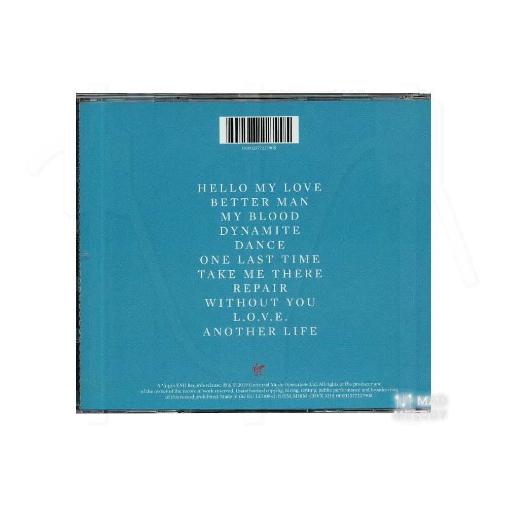 Bìa sau Đĩa CD album nhạc Westlife - Spectrum 2019