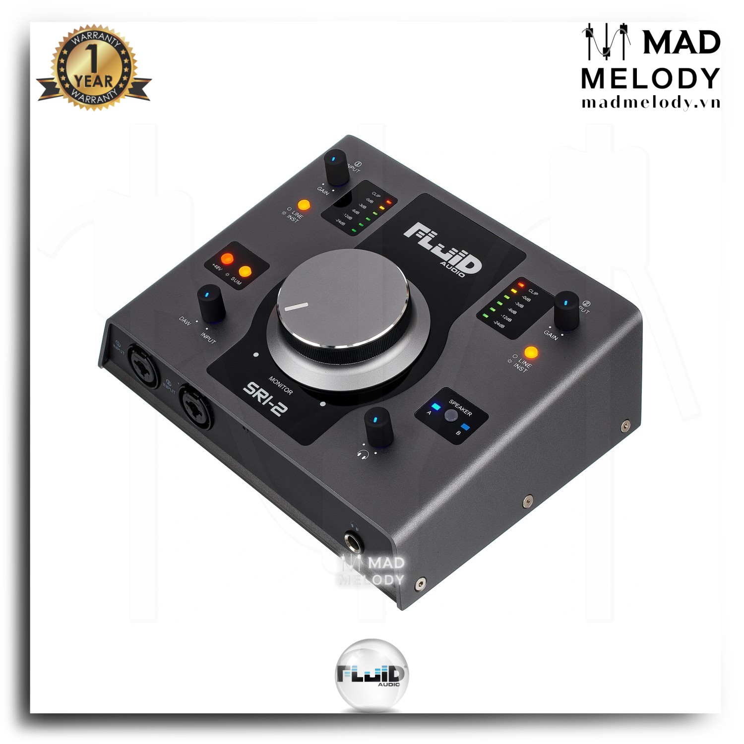 Soundcard thu kiểm âm Fluid Audio SRI-2 2x2 USB Audio Interface | Mad ...