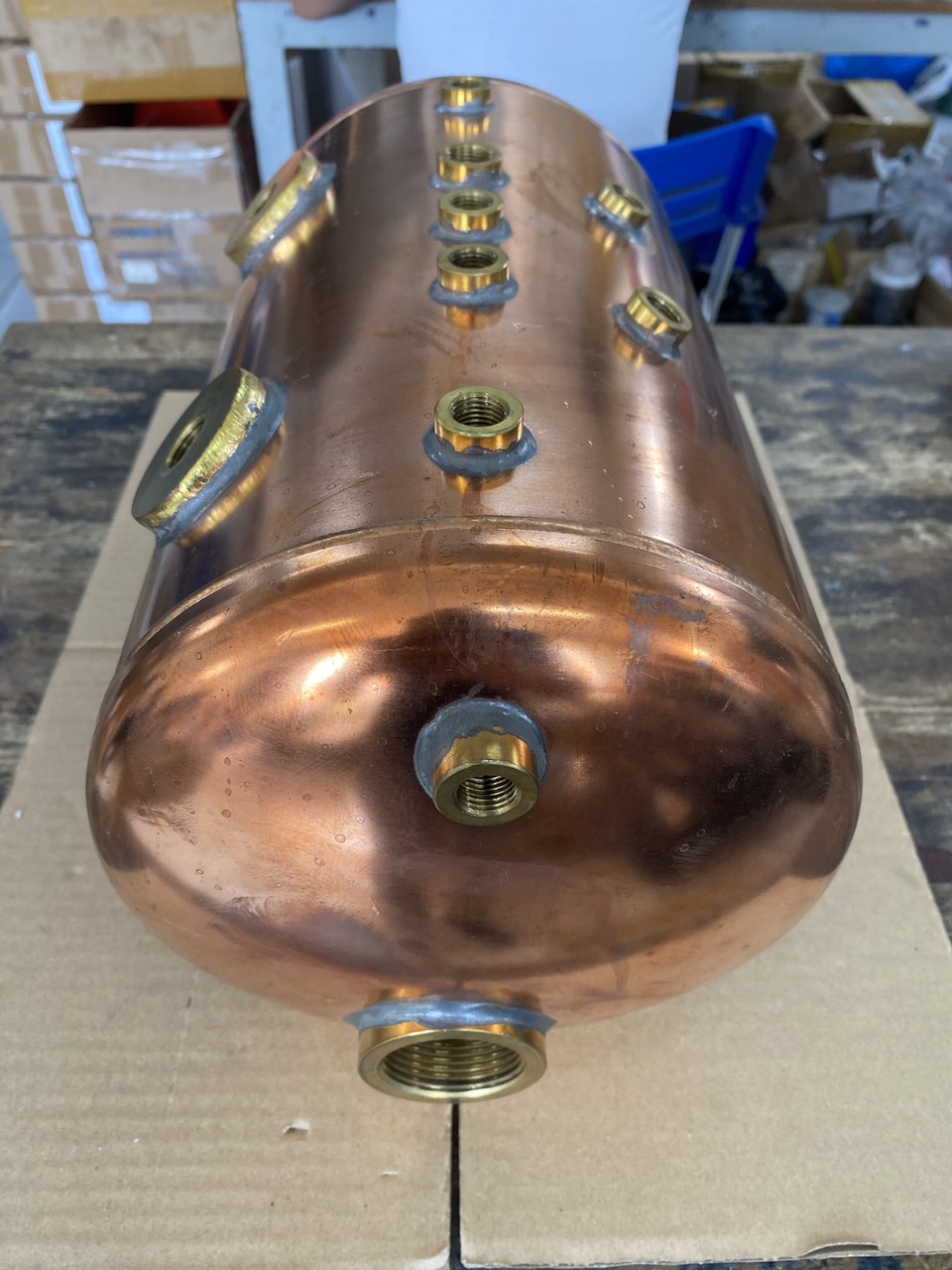 Vỏ bình đun bằng thau, dung tích 12.0L, mới 100%