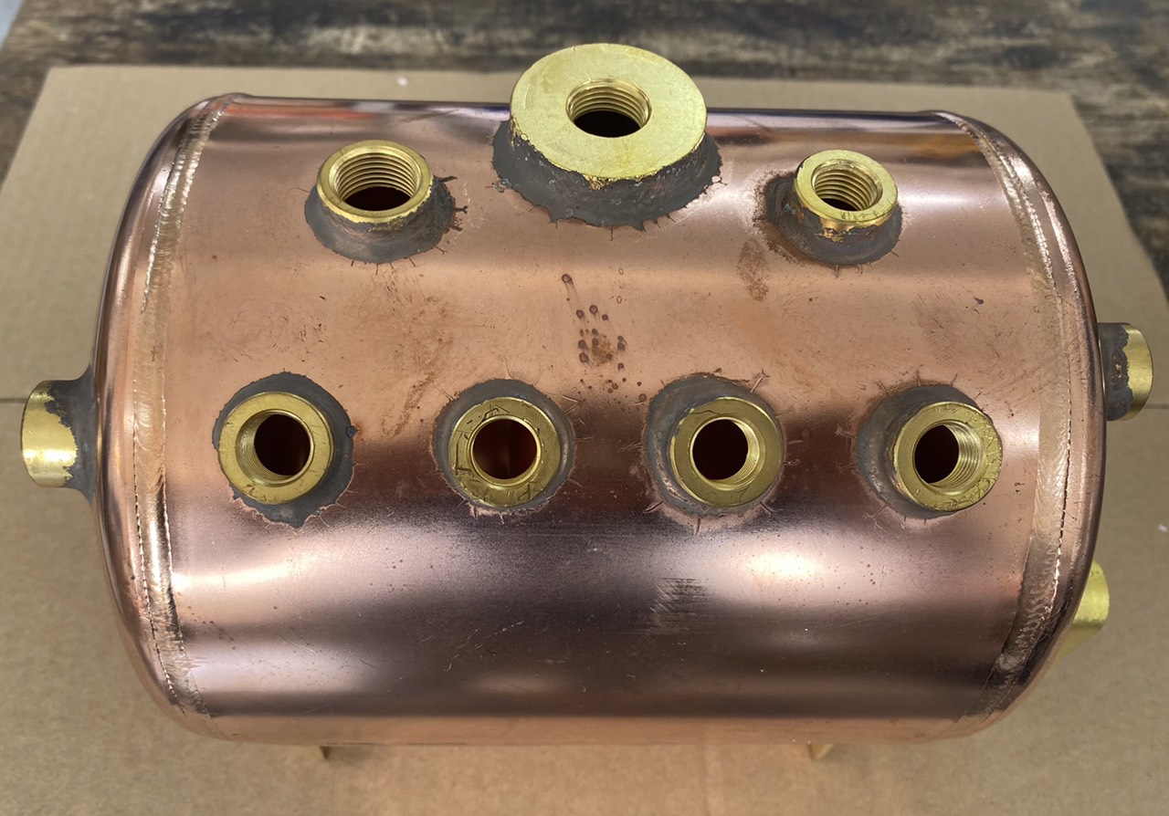 Vỏ bình đun bằng thau, dung tích 4.5L, mới 100%