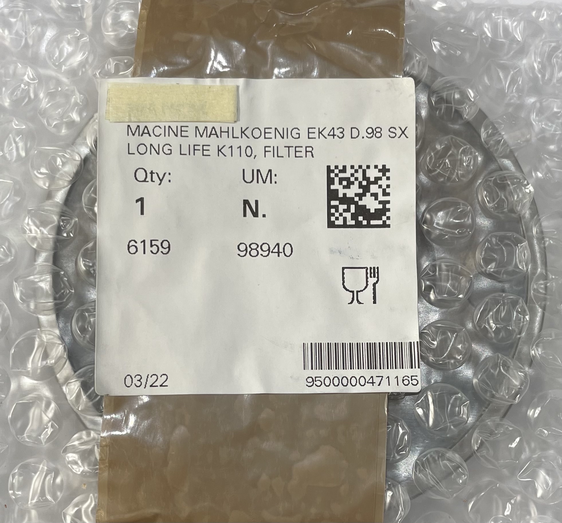 Đĩa máy xay EK43 FILTER, Long life K110