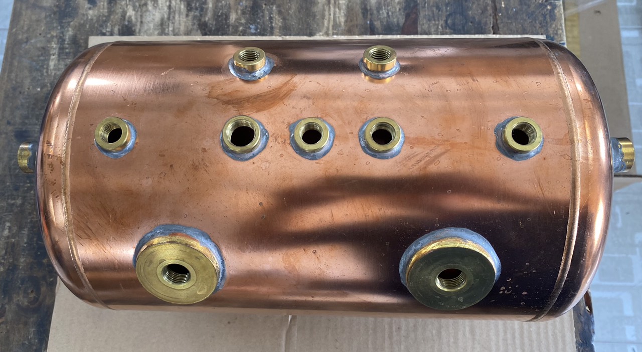 Vỏ bình đun bằng thau, dung tích 12.0L, mới 100%